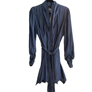 NWT Linea Domani Tencel Denim Fit and Flare Long Sleeve Dress. NWT Size L